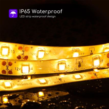 Aigostar - Cinta LED regulable para exteriores 5m LED/18W/12/230V 3000K IP65