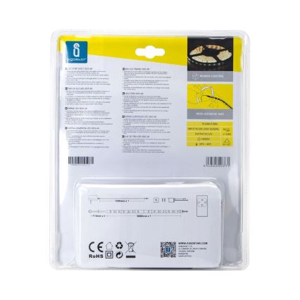 Aigostar - Cinta LED regulable para exteriores 5m LED/18W/12/230V 3000K IP65