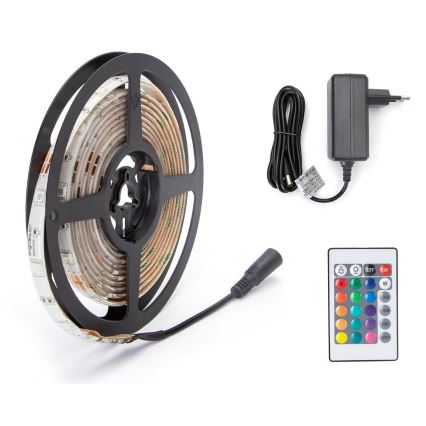 Aigostar - Cinta LED RGB regulable 3m LED/24W/12/230V IP65 + mando a distancia