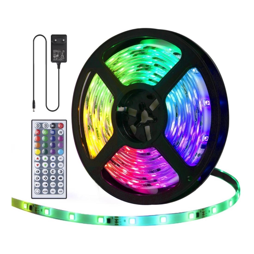 Aigostar - Cinta LED RGB regulable para exteriores 5m LED/24W/12/230V IP65