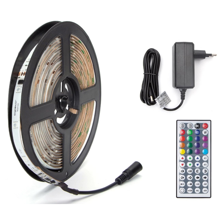 Aigostar - Cinta LED RGB regulable para exteriores 5m LED/24W/12/230V IP65