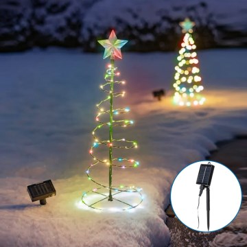 Aigostar - Decoración de Navidad LED solar LED/0,26W/3,7V 75cm IP65 multicolor