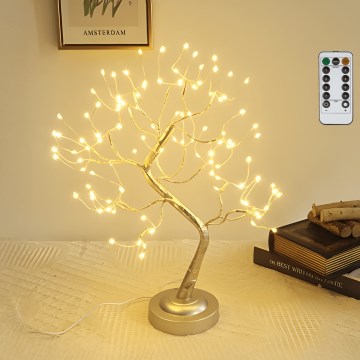 Aigostar - Decoración navideña LED 108xLED/3xAA/8 funciones 45cm blanco cálido