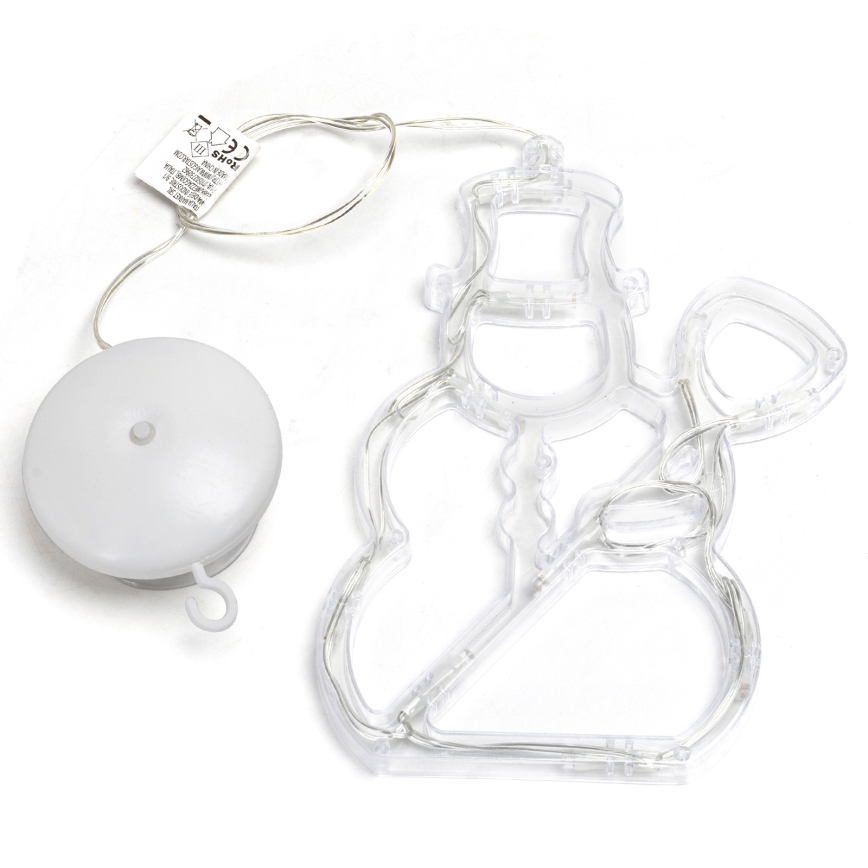 Aigostar - Decoración navideña LED 10xLED/3xAAA muñeco de nieve 20,5 cm