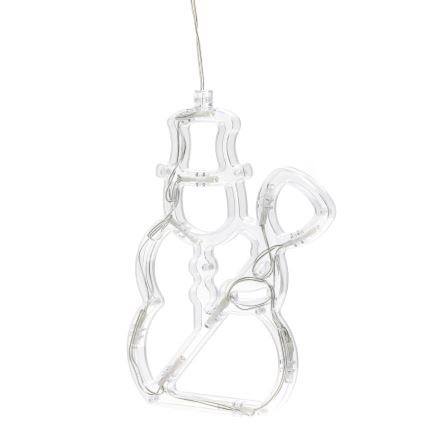 Aigostar - Decoración navideña LED 10xLED/3xAAA muñeco de nieve 20,5 cm