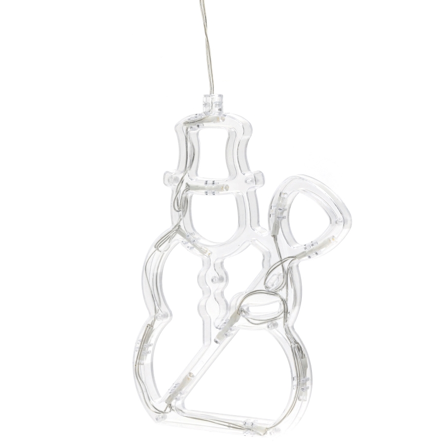 Aigostar - Decoración navideña LED 10xLED/3xAAA muñeco de nieve 20,5 cm