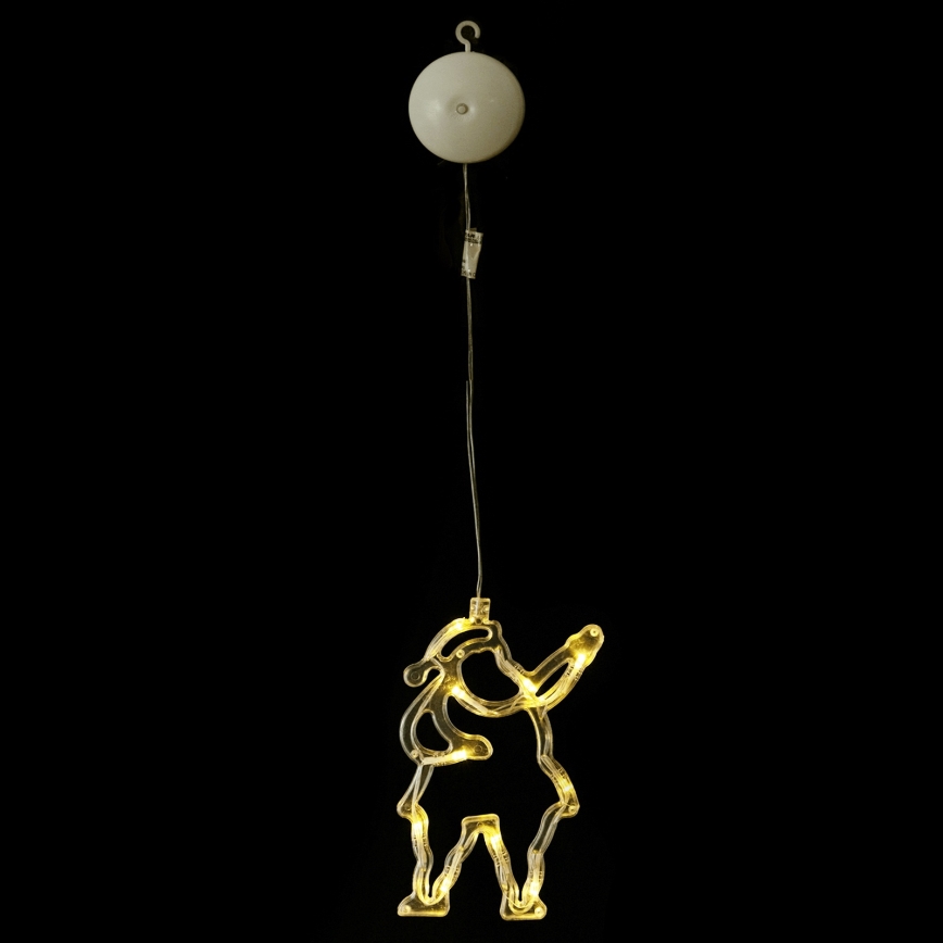 Aigostar - Decoración navideña LED 10xLED/3xAAA Papá Noel 20 cm