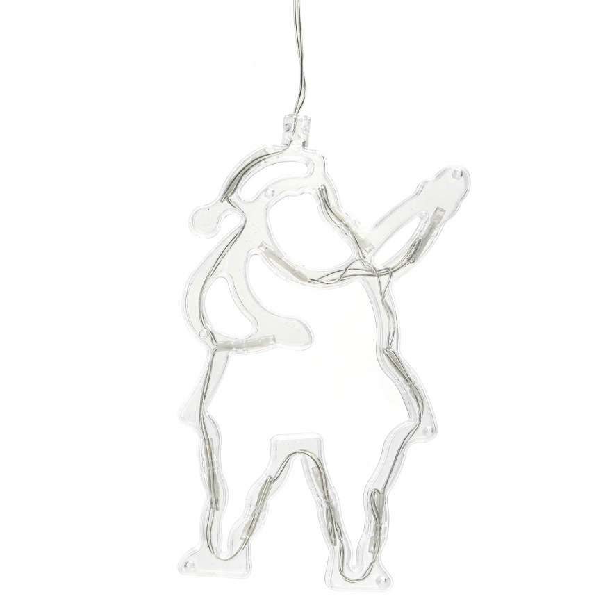 Aigostar - Decoración navideña LED 10xLED/3xAAA Papá Noel 20 cm