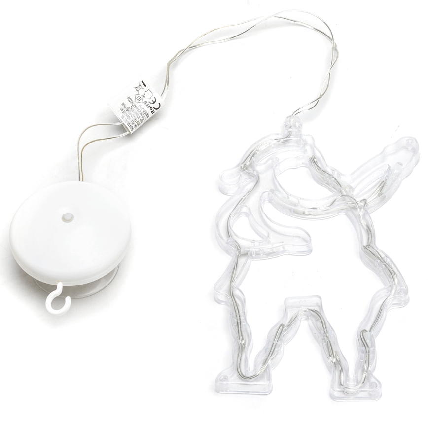 Aigostar - Decoración navideña LED 10xLED/3xAAA Papá Noel 20 cm