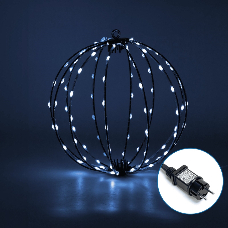 Aigostar - Decoración navideña LED exterior 3,6W/230V bola 30cm IP44 blanco frío
