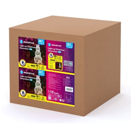 Aigostar - Decoración navideña LED exterior 3,6W/31/230V 2700K 120 cm IP44 muñeco de nieve