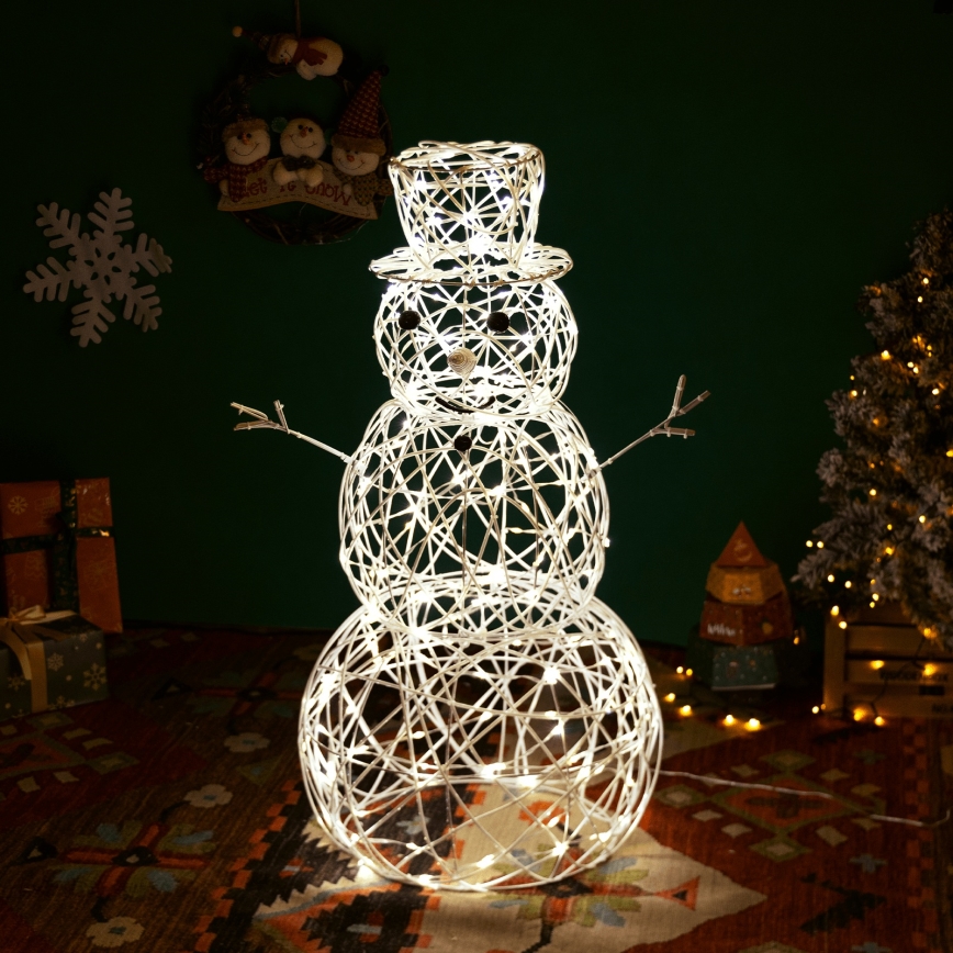 Aigostar - Decoración navideña LED exterior 3,6W/31/230V 2700K 120 cm IP44 muñeco de nieve