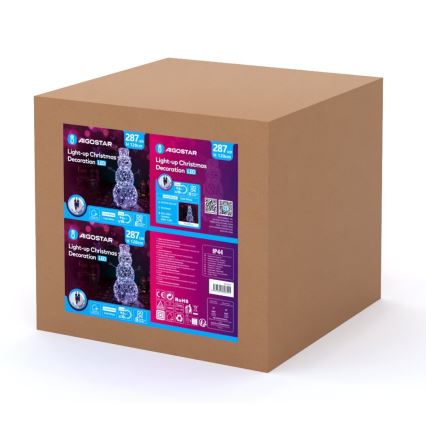 Aigostar - Decoración navideña LED exterior 3,6W/31/230V 6500K 120cm IP44 muñeco de nieve