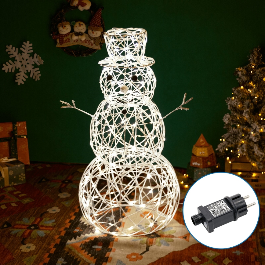 Aigostar - Decoración navideña LED exterior LED/3,6W/31/230V 2700K 60 cm IP44 muñeco de nieve