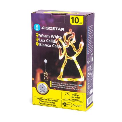 Aigostar - Decoración navideña LED LED/3xAAA ángel 21cm