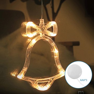 Aigostar - Decoración navideña LED LED/3xAAA bell 18cm