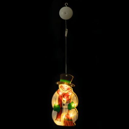 Aigostar - Decoración navideña LED LED/3xAAA muñeco de nieve 25cm
