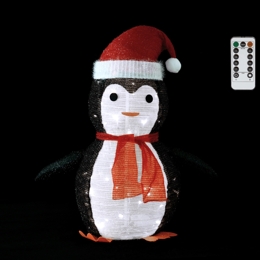 Aigostar - Decoración navideña LED para exterior 50xLED/3xAA IP44 pingüino