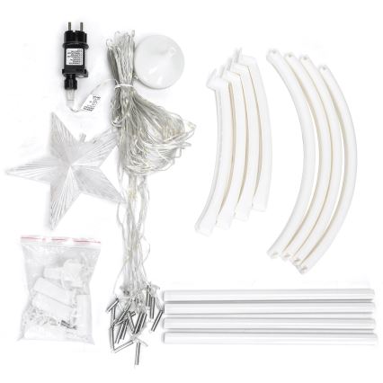 Aigostar - Decoración navideña LED para exterior LED/3,6W/230V 150 cm IP44 blanco frío
