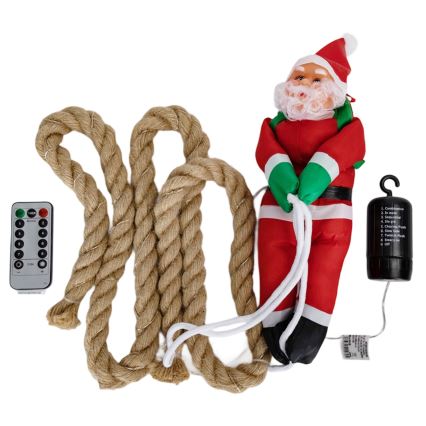 Aigostar - Decoración navideña LED para exterior LED/4xAA IP44 Papá Noel con paracaídas