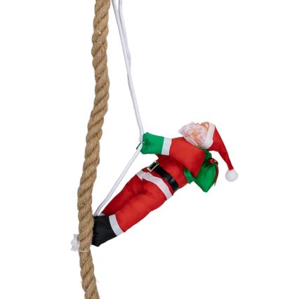 Aigostar - Decoración navideña LED para exterior LED/4xAA IP44 Papá Noel con paracaídas