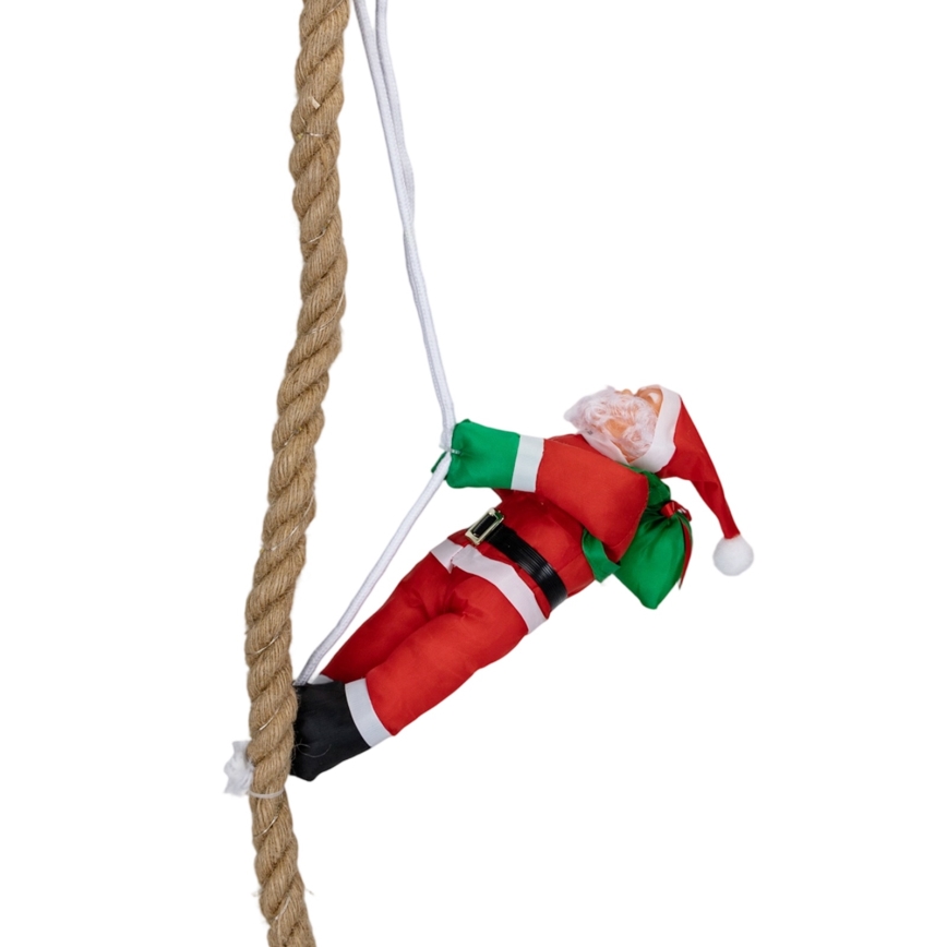 Aigostar - Decoración navideña LED para exterior LED/4xAA IP44 Papá Noel con paracaídas