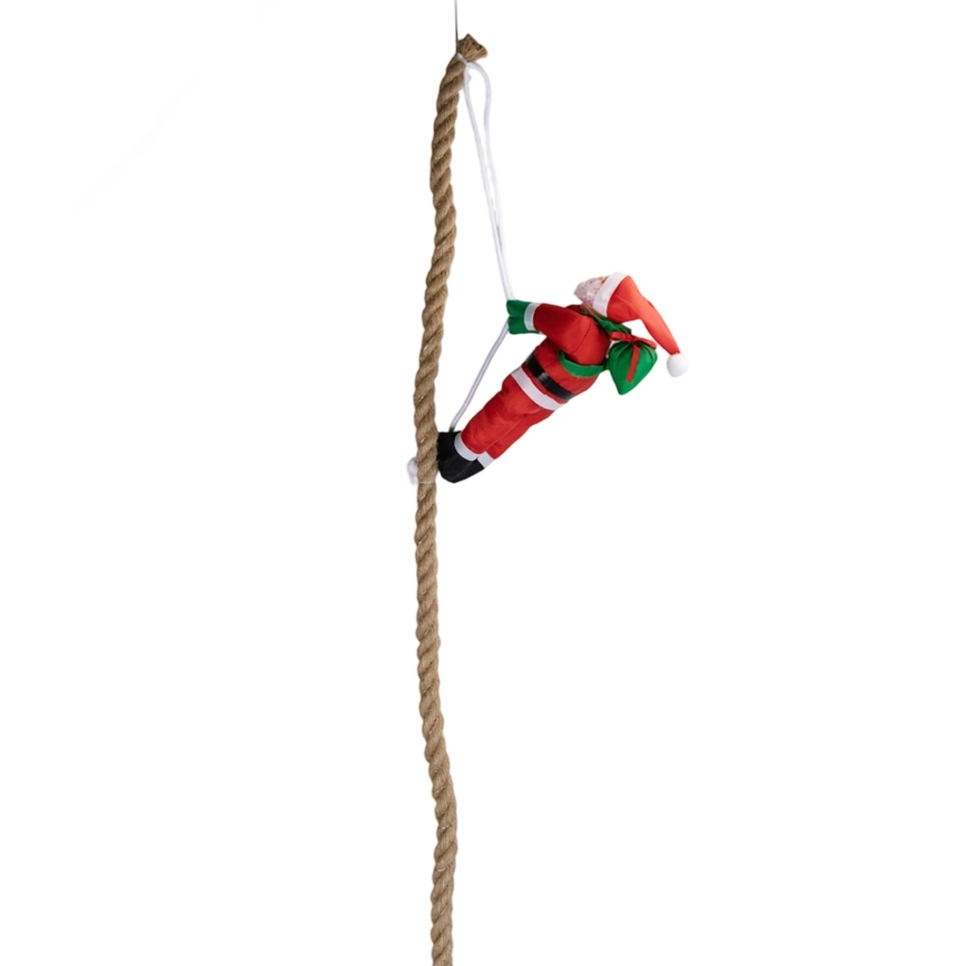 Aigostar - Decoración navideña LED para exterior LED/4xAA IP44 Papá Noel con paracaídas