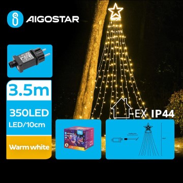 Aigostar - Decoración navideña LED para exterior LED/6W/230V 3,5m IP44 blanco cálido