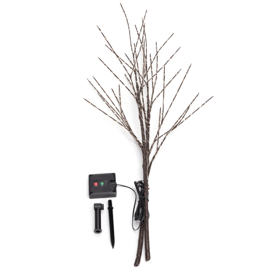 Aigostar - Decoración solar LED 140xLED/3m IP65 300 mAh blanco cálido vid