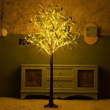 Aigostar - Decoración solar LED 150xLED/3,2m IP65 1200 mAh blanco cálido oliva