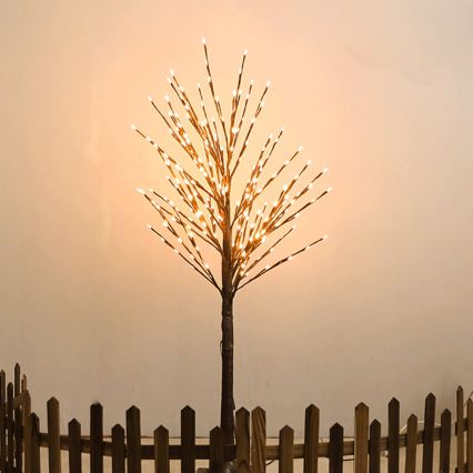 Aigostar - Decoración solar LED 24xLED/2,6m IP65 300 mAh árbol blanco cálido