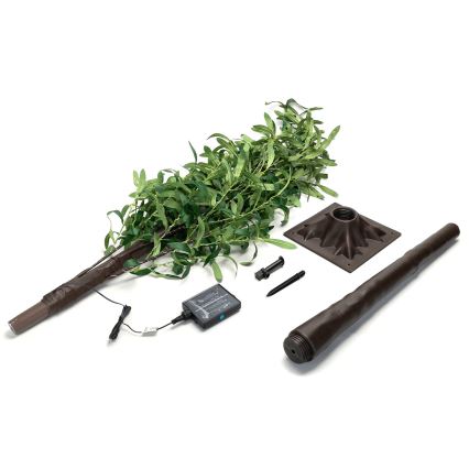 Aigostar - Decoración solar LED 285xLED/3,8m IP65 1200 mAh blanco cálido oliva