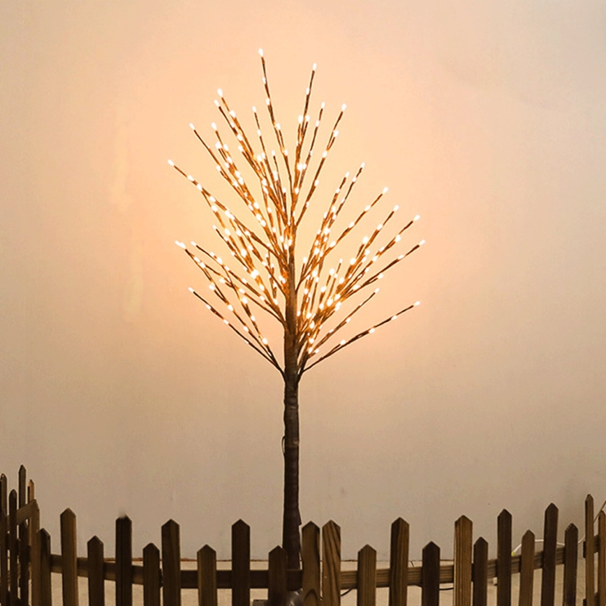 Aigostar - Decoración solar LED 64xLED/3,2m IP65 1200 mAh árbol blanco cálido