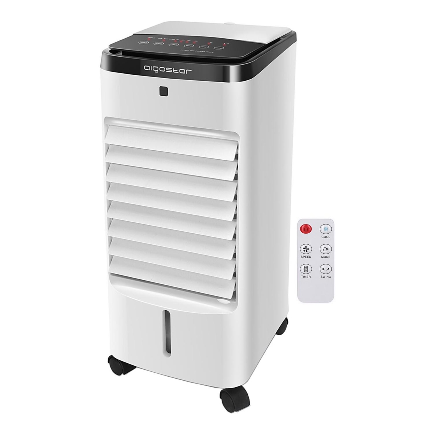Aigostar - Enfriador de aire 60W/230V blanco/negro + control remoto
