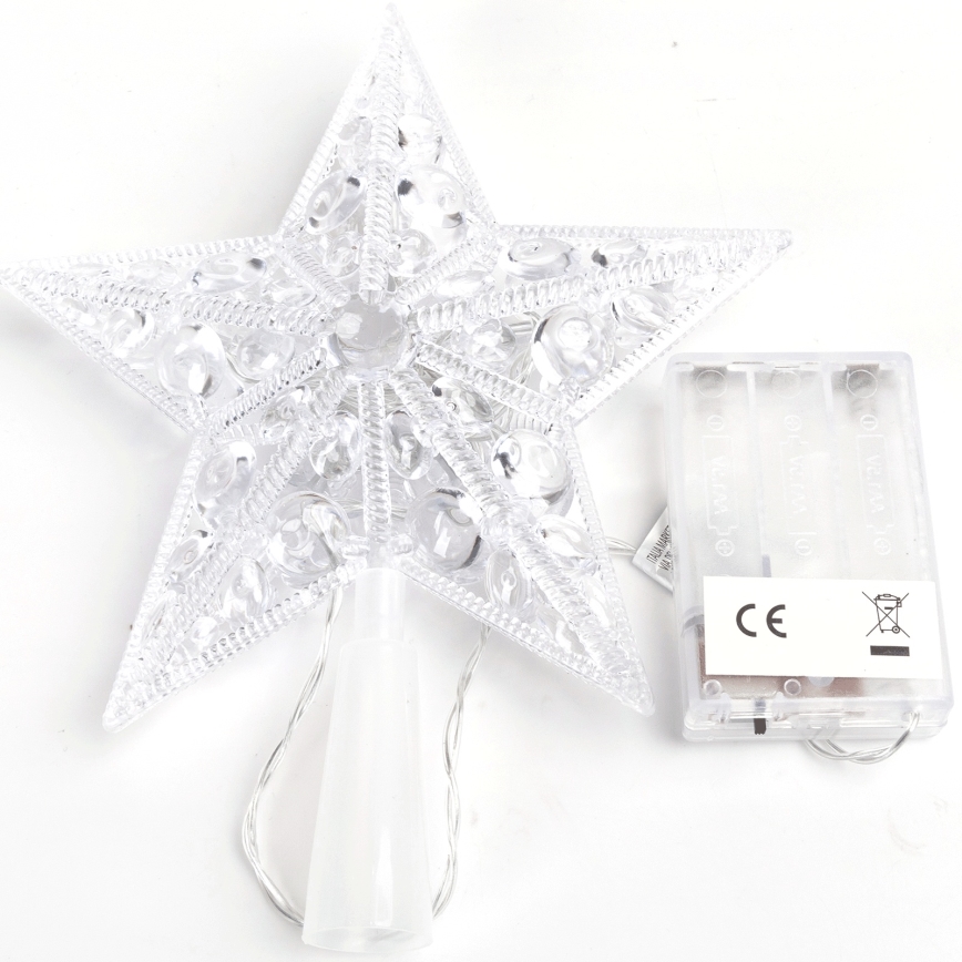 Aigostar - Estrella decorativa navideña LED 16xLED/3xAA, blanco cálido