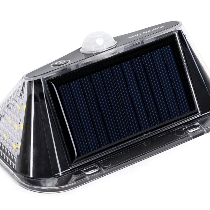 Aigostar - Faro Solar LED con sensor LED/3,7V 6500K 500 mAh IP65 negro