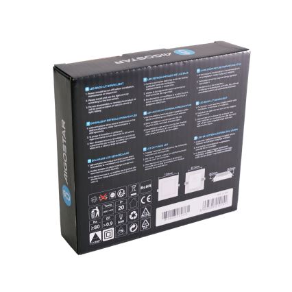Aigostar - Foco empotrable LED 6W 230V 3000K 12x12 cm blanco