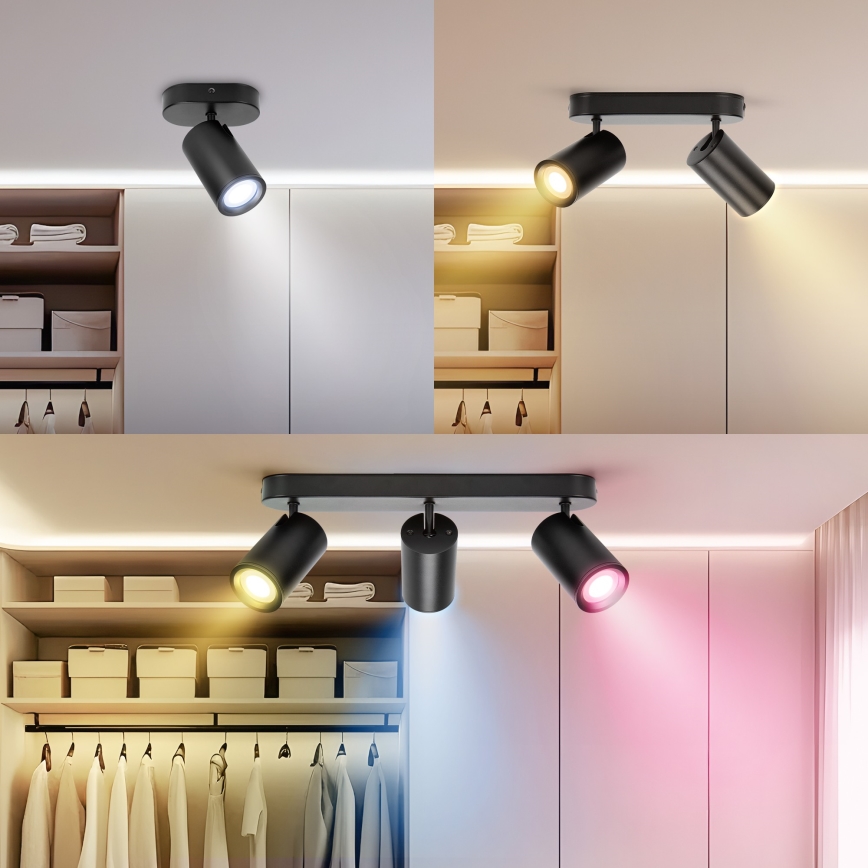 Aigostar - Foco empotrable LED RGBW regulable MESH 3xLED/4,9W/230V 2700-6500K blanco + mando a distancia