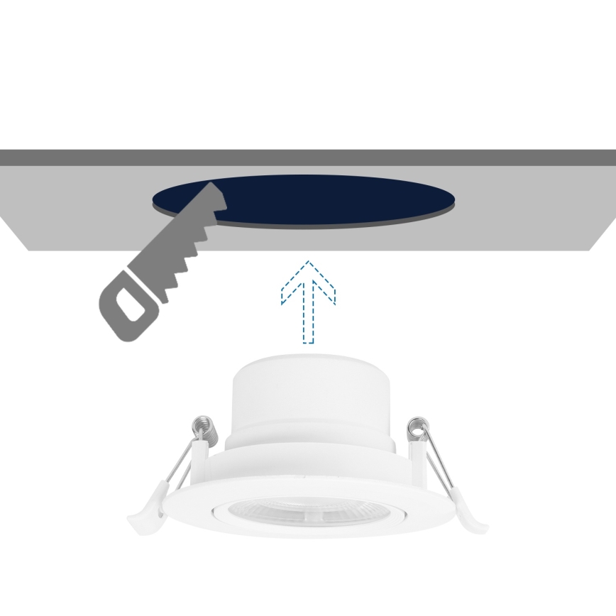 Aigostar - Foco empotrado LED/5W/230V 6500K diá. 8,5 cm blanco