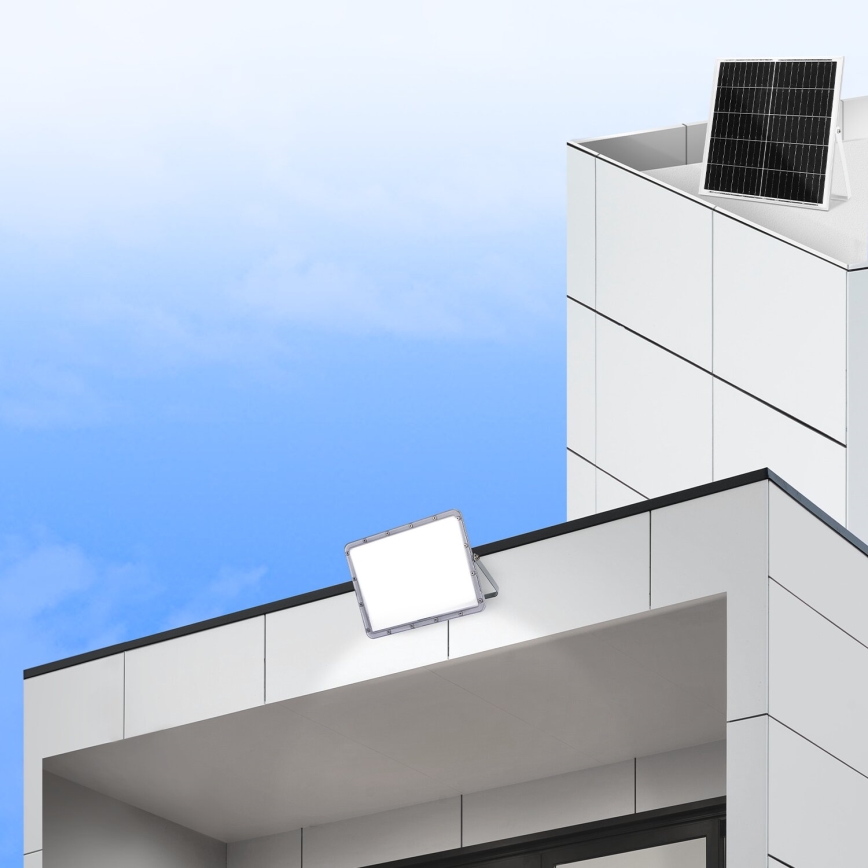 Aigostar - Proyector solar LED regulable LED/200W/3,4V 20000 mAh IP65 + mando a distancia