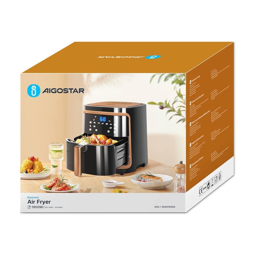 Aigostar - Freidora de aire caliente 7l 1900W/230V