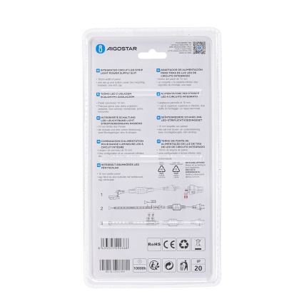 Aigostar - Fuente de alimentación para tiras LED 10 mm, 600 W/230 V, blanca