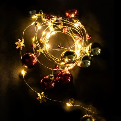 Aigostar - Guirnalda de luces LED 20xLED/3xAA 2m blanco cálido