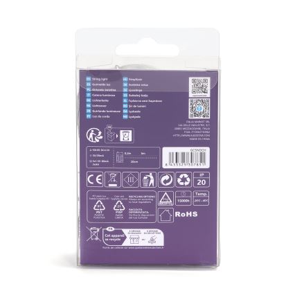 Aigostar - Guirnalda de luces LED 50xLED/3xAA 5,3m blanco frío