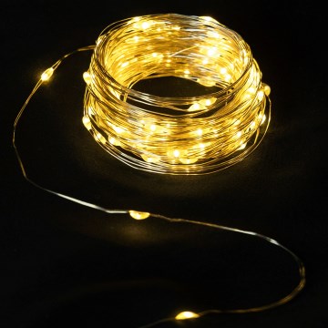 Aigostar - Guirnalda de luces LED para Navidad 40xLED/2x3V 4 m blanco cálido