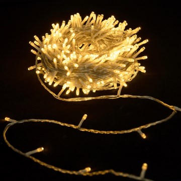 Aigostar - Guirnalda de luces navideñas LED para exterior, 600 LEDs, 30 m, IP44, blanco cálido