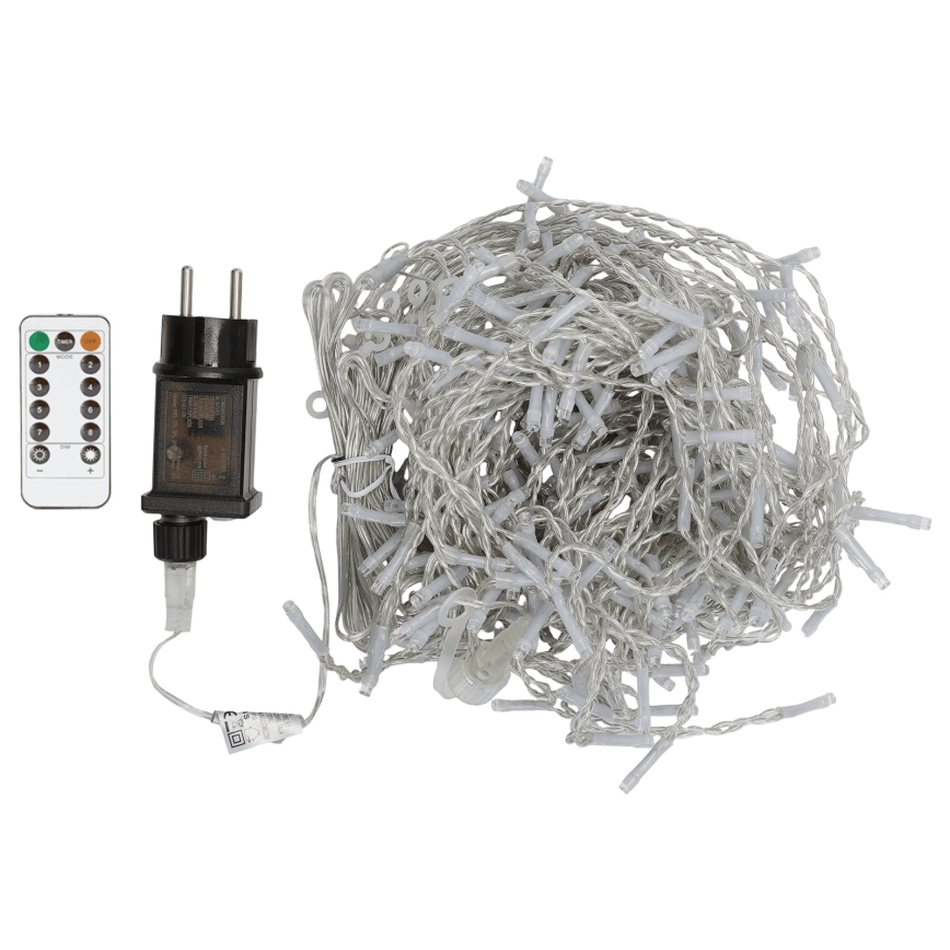 Aigostar - Guirnalda LED RGBY para exterior, 300 LEDs, 8 funciones, 3 x 1 m, IP44 + mando a distancia