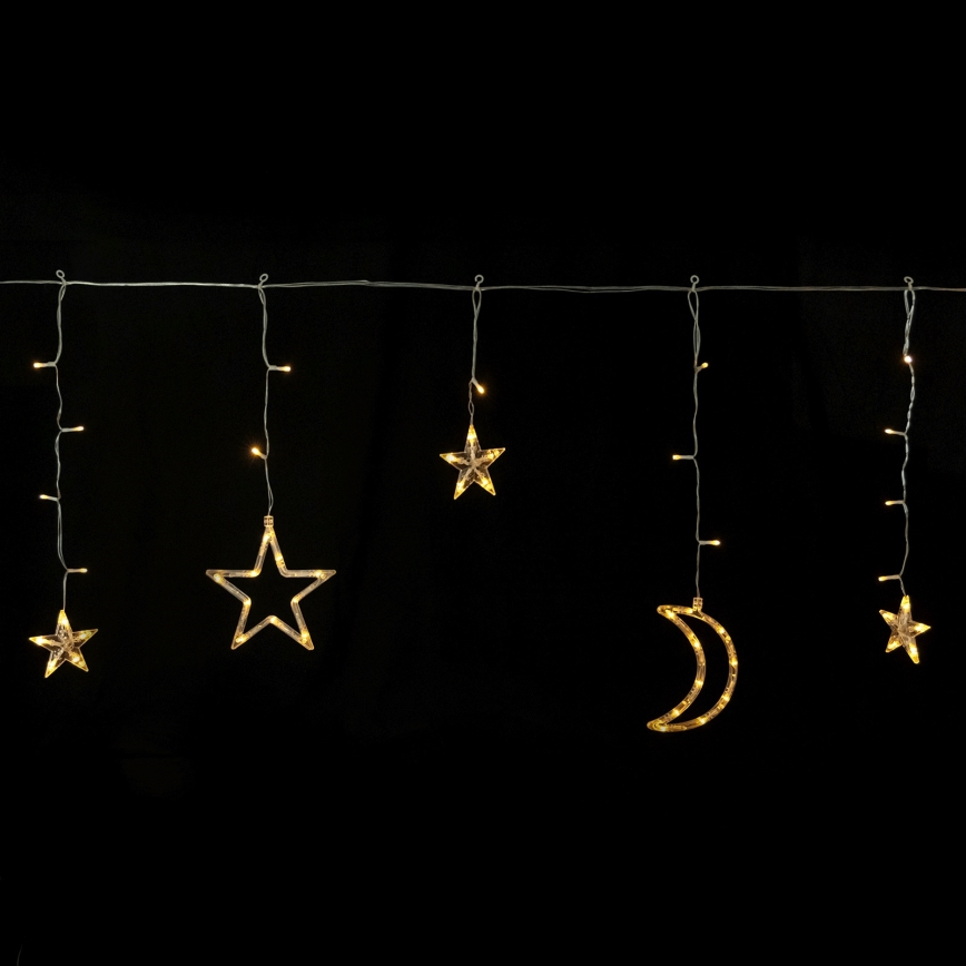 Aigostar - Guirnalda LED solar navideña 120xLED/8 funciones 3x0,6m 500 mAh IP65 blanco cálido