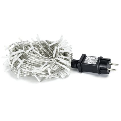Aigostar - Guirnalda de Navidad LED para exterior, 150 LEDs/8 funciones, 18 m, IP44, blanco frío