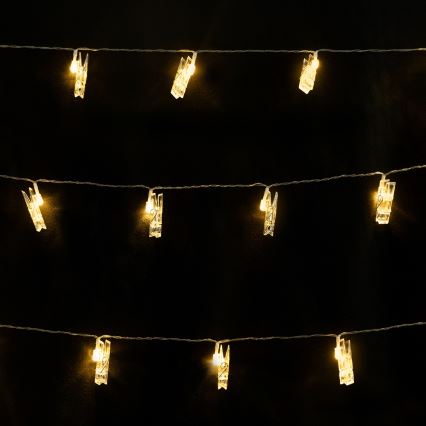 Aigostar - Guirnalda decorativa LED 10xLED/5W/USB 5 m blanco cálido